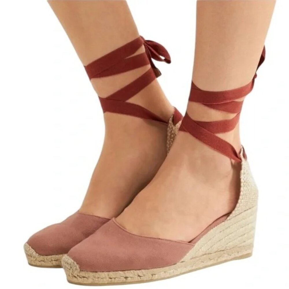 Castaner CARINA/6/001 Espadrille in Marsala Red Size 38